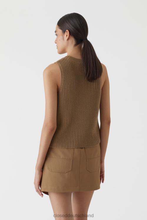 Kleidung Muskatnuss 0RP8Z1464 CLOSED Kurzarm-Strickoberteil Frauen