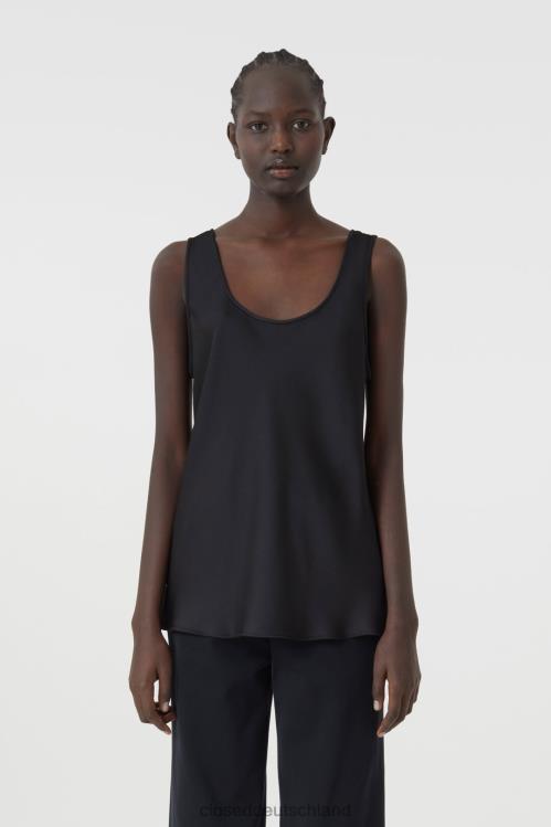 Kleidung Schwarz 0RP8Z1538 CLOSED glänzendes Oberteil Frauen