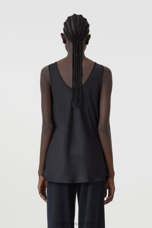 Kleidung Schwarz 0RP8Z1538 CLOSED glänzendes Oberteil Frauen