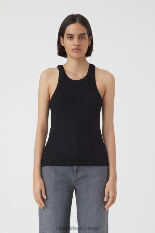 Kleidung Schwarz 0RP8Z1623 CLOSED Tanktop aus Rippjersey Frauen