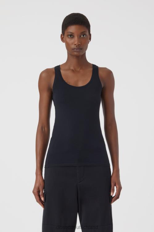 Kleidung Schwarz 0RP8Z1671 CLOSED Tanktop aus reiner Baumwolle Frauen