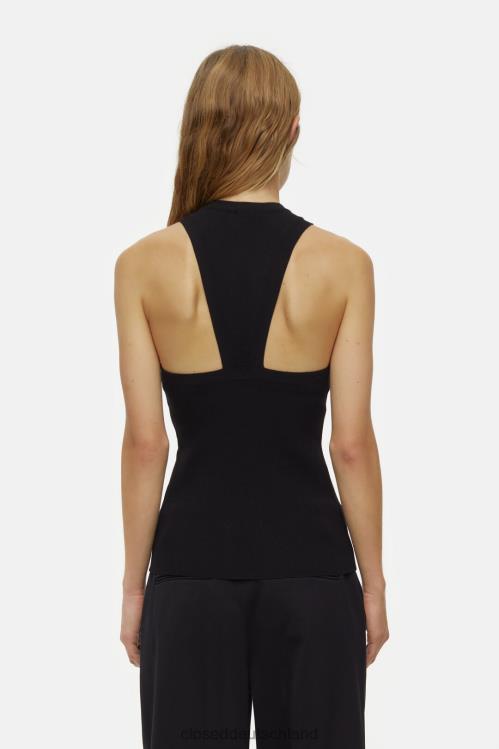 Kleidung Schwarz 0RP8Z341 CLOSED geripptes Tanktop Frauen