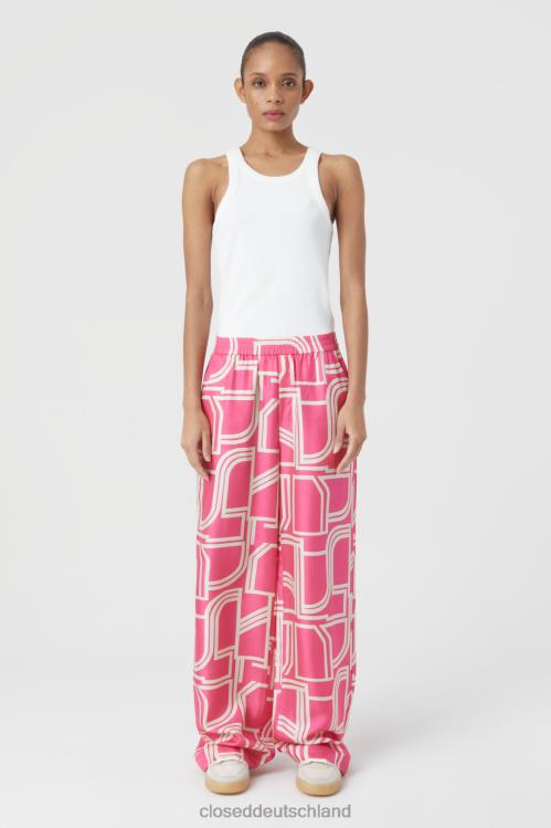 Kleidung feuriges Rosa 0RP8Z190 CLOSED Seidenhose im Winona-Stil Frauen