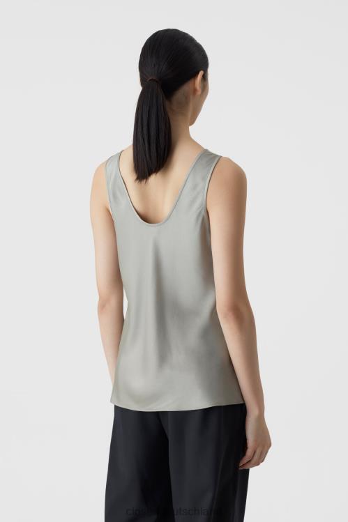 Kleidung graues Furnier 0RP8Z1537 CLOSED glänzendes Oberteil Frauen