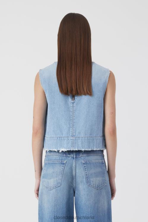Kleidung hellblau 0RP8Z459 CLOSED Jeans-Crop-Top Frauen