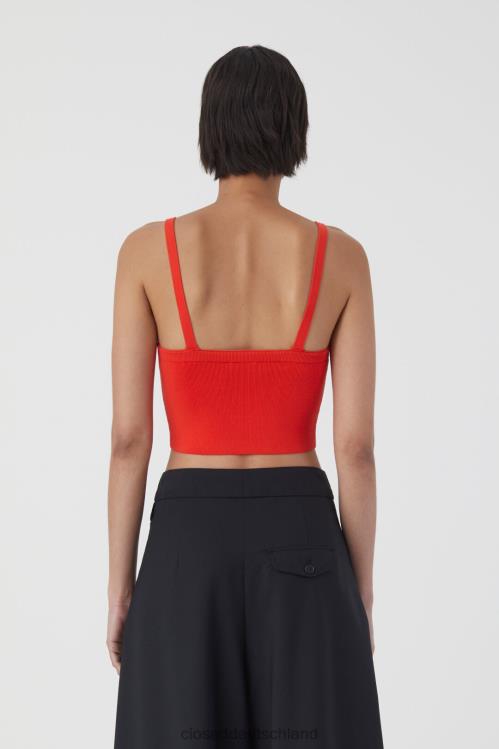 Kleidung leuchtendes Rot 0RP8Z404 CLOSED BH-Oberteil Frauen