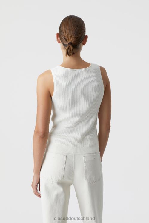 Kleidung naturfarben 0RP8Z1472 CLOSED Top mit V-Ausschnitt Frauen