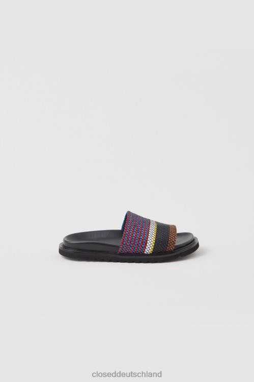 Schuhwerk Mehrfarbig 0RP8Z1870 CLOSED Gewebte Pantoletten Frauen