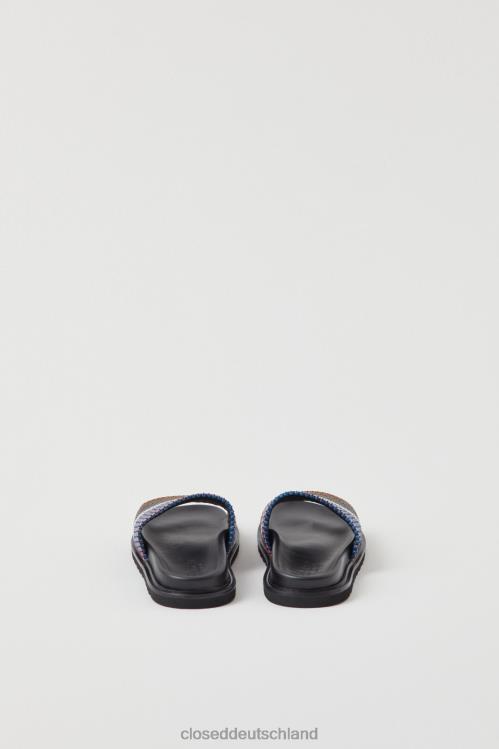 Schuhwerk Mehrfarbig 0RP8Z1870 CLOSED Gewebte Pantoletten Frauen