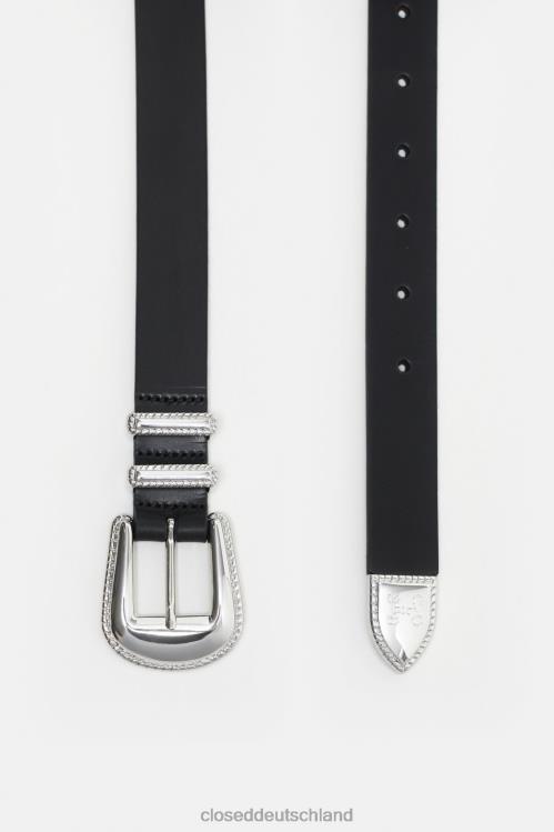 Zubehör Schwarz 0RP8Z653 CLOSED Ledergürtel Frauen