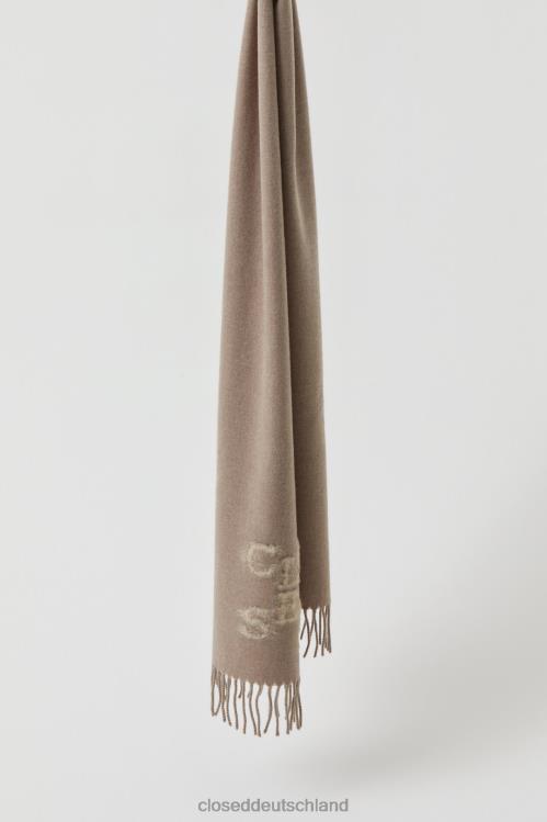Zubehör Gips beige 0RP8Z707 CLOSED Schal mit Logo Frauen