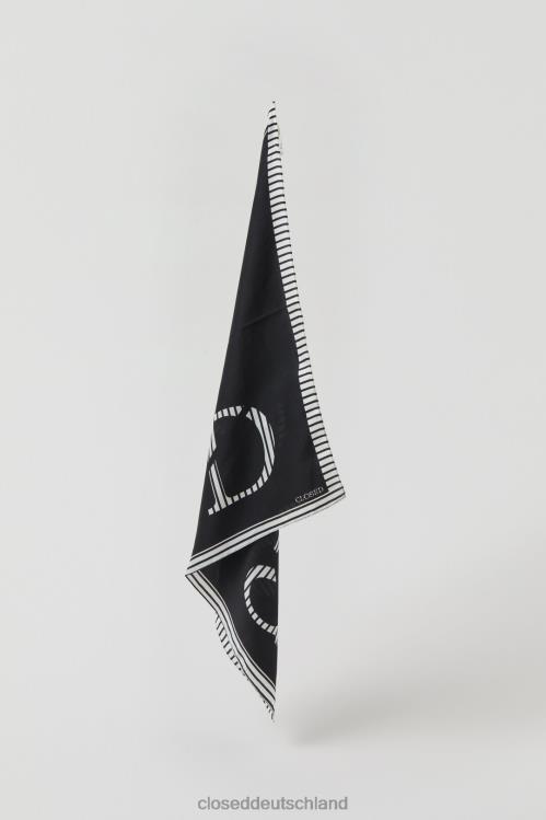 Zubehör Schwarz 0RP8Z718 CLOSED Seidentuch Frauen