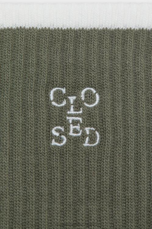 Zubehör Industriegrün 0RP8Z677 CLOSED bestickte Socken Frauen