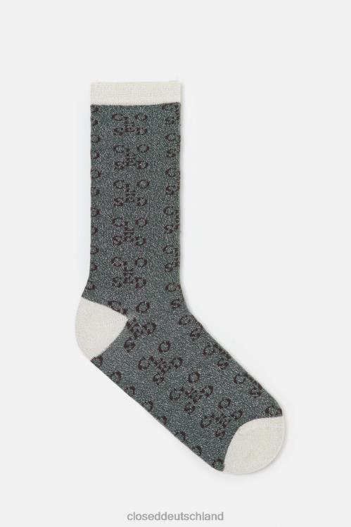 Zubehör Industriegrün 0RP8Z679 CLOSED Socken mit Monogramm Frauen