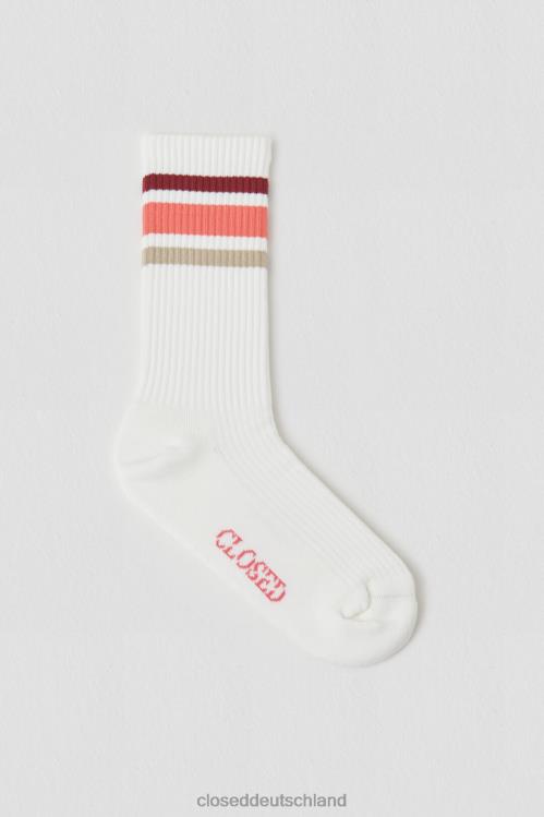 Zubehör leuchtendes Rot 0RP8Z682 CLOSED gestreifte Socken Frauen