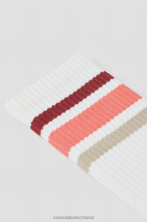 Zubehör leuchtendes Rot 0RP8Z682 CLOSED gestreifte Socken Frauen