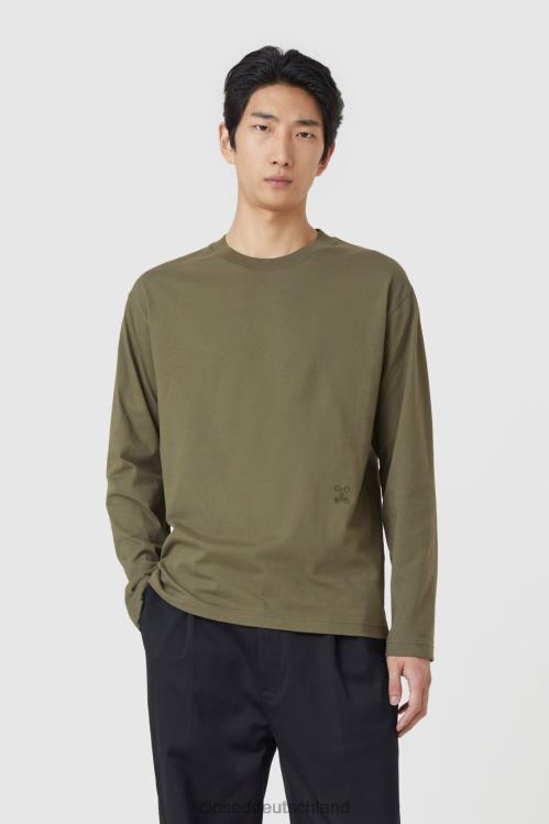 Kleidung Armeegrün 0RP8Z1039 CLOSED klassisches Langarmshirt Männer