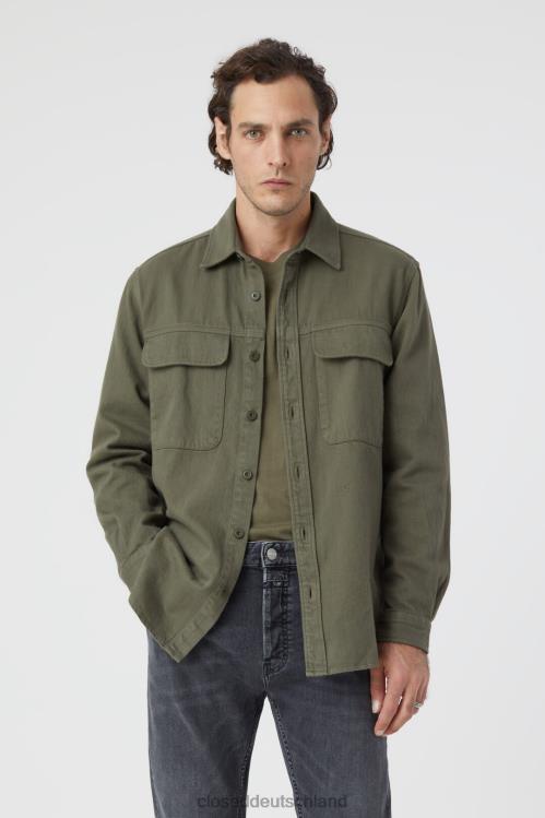 Kleidung Armeegrün 0RP8Z996 CLOSED Militärhemd Männer