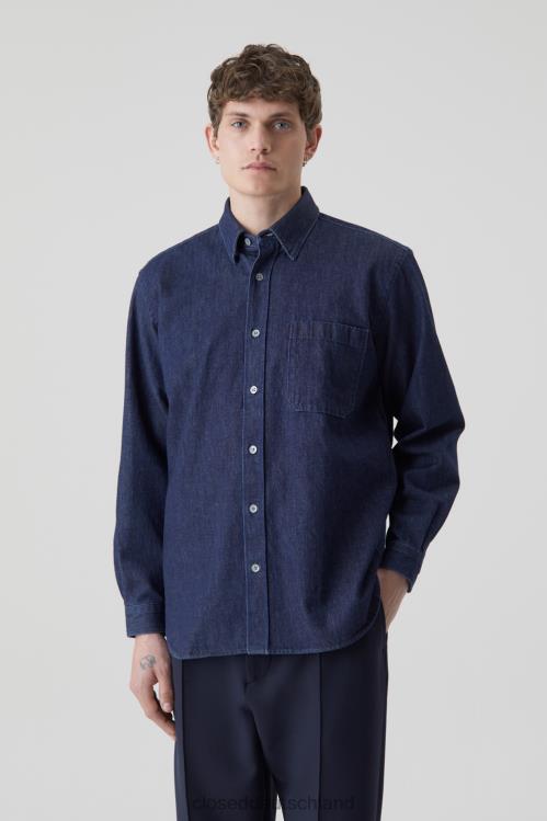 Kleidung Dunkelblau 0RP8Z2089 CLOSED Jeanshemd Männer