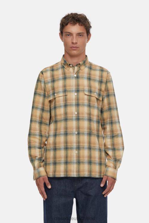 Kleidung Farngrün 0RP8Z982 CLOSED Flanellhemd Männer