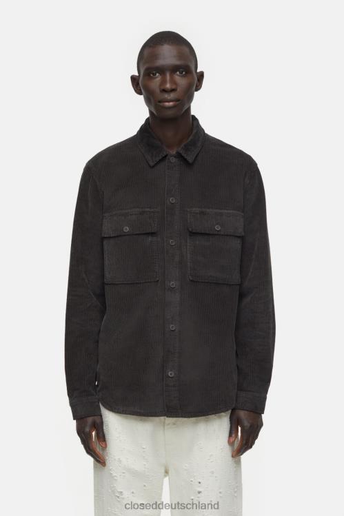 Kleidung Holzkohle 0RP8Z969 CLOSED Cordhemd Männer