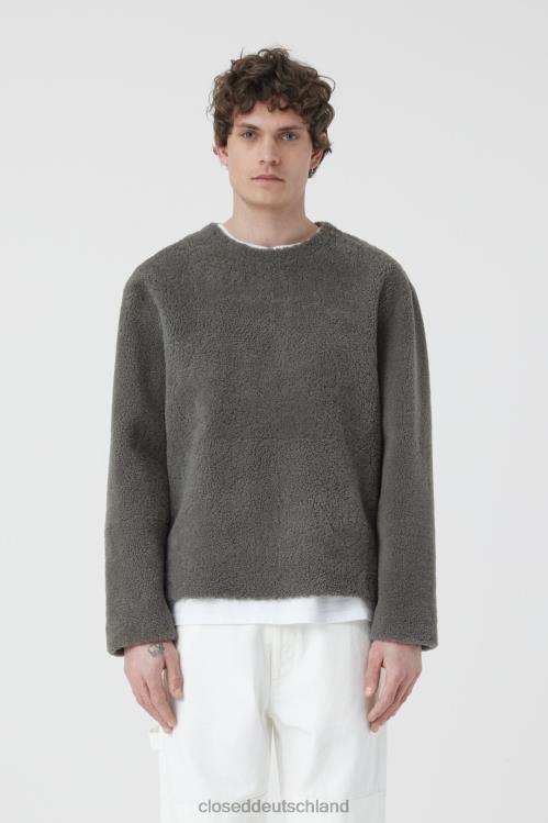 Kleidung Industriegrün 0RP8Z1029 CLOSED Langarmshirt aus Lammfell Männer