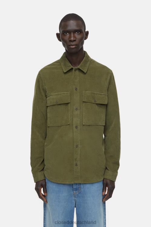 Kleidung Industriegrün 0RP8Z972 CLOSED Cordhemd Männer