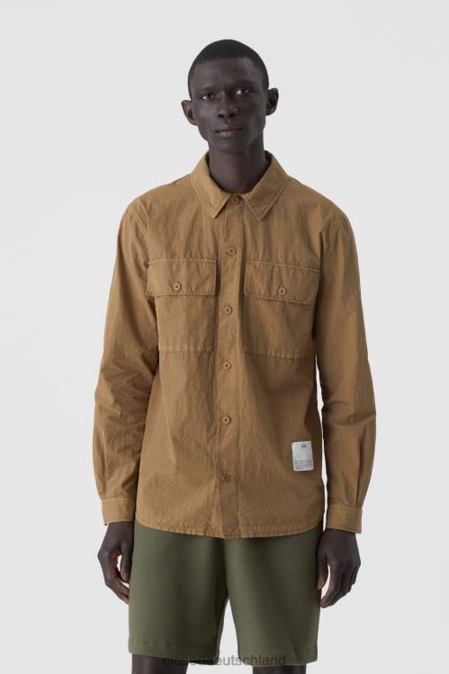 Kleidung Muskatnuss 0RP8Z2107 CLOSED Utility-Hemd aus Baumwolle Männer