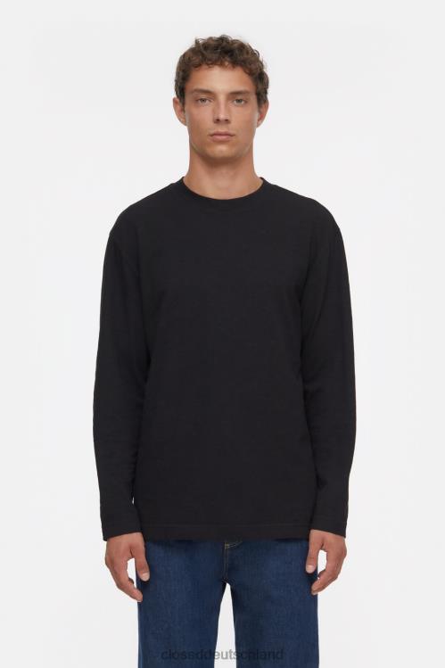Kleidung Schwarz 0RP8Z1006 CLOSED klassisches Langarmshirt Männer