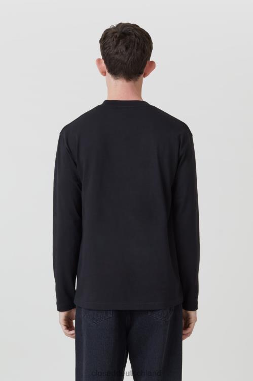 Kleidung Schwarz 0RP8Z1038 CLOSED klassisches Langarmshirt Männer