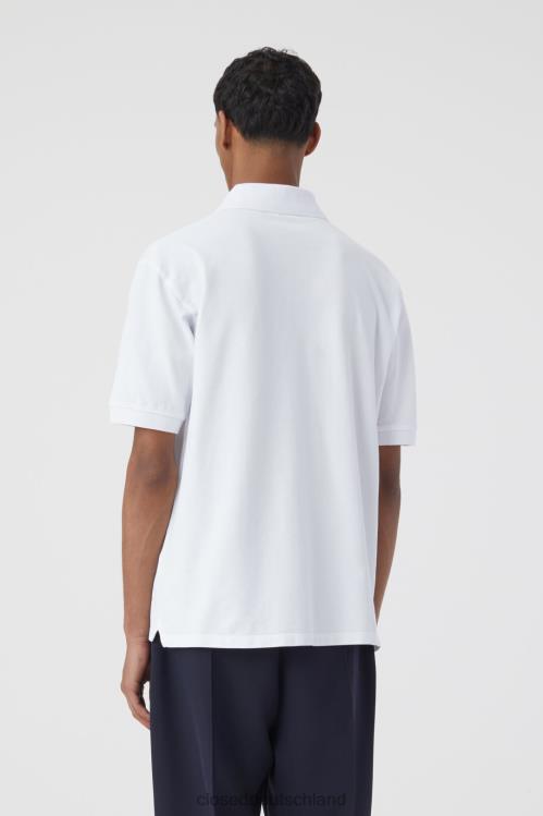 Kleidung Weiß 0RP8Z2138 CLOSED Poloshirt mit Stickerei Männer