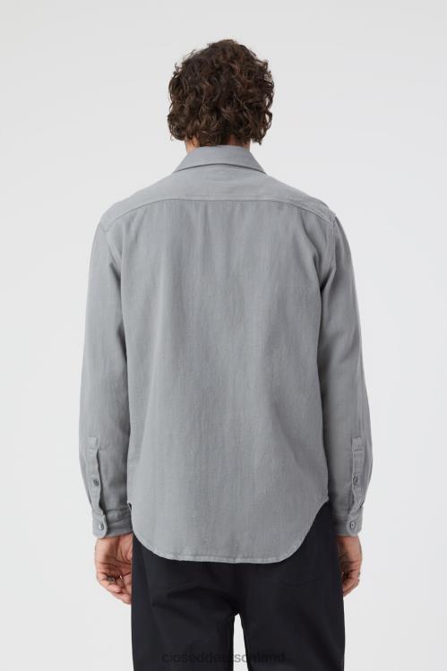 Kleidung aschgrau 0RP8Z995 CLOSED Militärhemd Männer