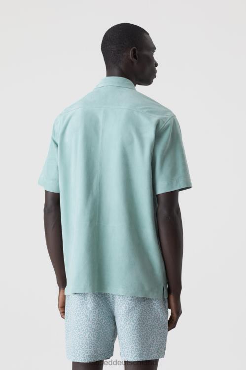 Kleidung blaue Agave 0RP8Z2100 CLOSED Wildlederhemd Männer