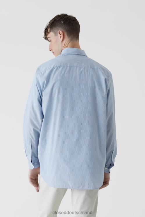 Kleidung blauer Morgenhimmel 0RP8Z2092 CLOSED gestreiftes Hemd Männer