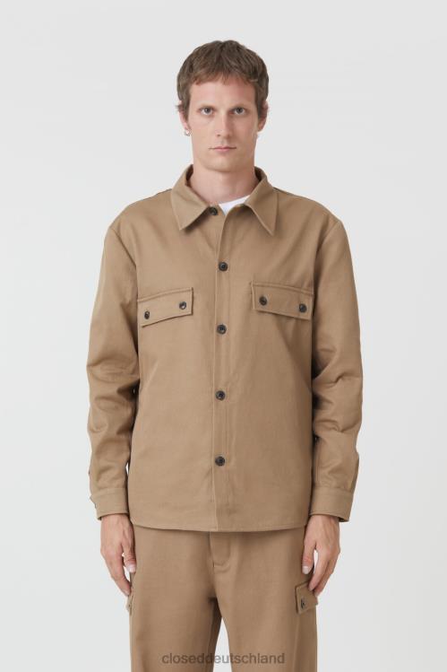 Kleidung brauner Zucker 0RP8Z1003 CLOSED Overshirt aus Baumwolltwill Männer
