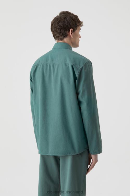 Kleidung dunkle Jade 0RP8Z2098 CLOSED formelles Armeehemd Männer
