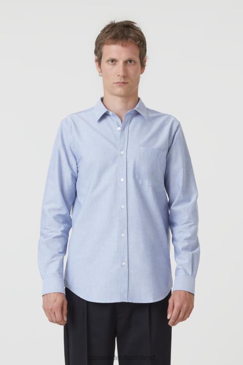 Kleidung dunkle Nacht 0RP8Z1002 CLOSED Oxford-Hemd Männer