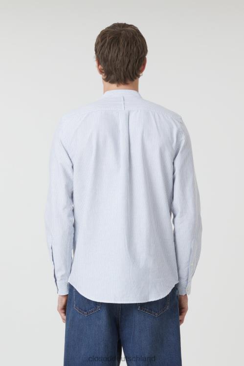 Kleidung dunkle Nacht 0RP8Z1004 CLOSED Stehkragenhemd Männer