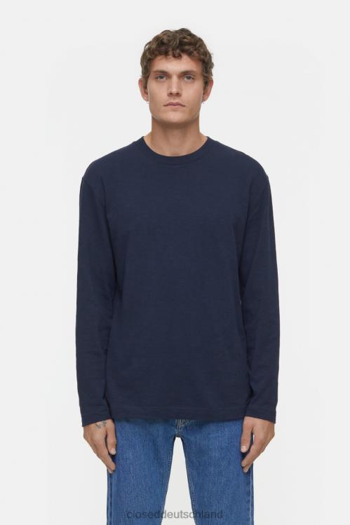 Kleidung dunkle Nacht 0RP8Z1009 CLOSED klassisches Langarmshirt Männer