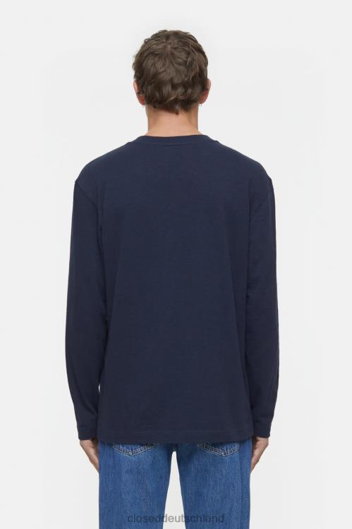 Kleidung dunkle Nacht 0RP8Z1009 CLOSED klassisches Langarmshirt Männer