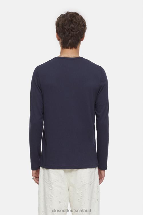 Kleidung dunkle Nacht 0RP8Z1020 CLOSED Longshirt aus Baumwolle und Kaschmir Männer