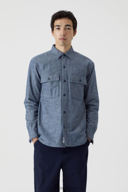 Kleidung dunkle Nacht 0RP8Z2104 CLOSED gestepptes Überhemd Männer