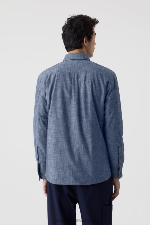 Kleidung dunkle Nacht 0RP8Z2104 CLOSED gestepptes Überhemd Männer