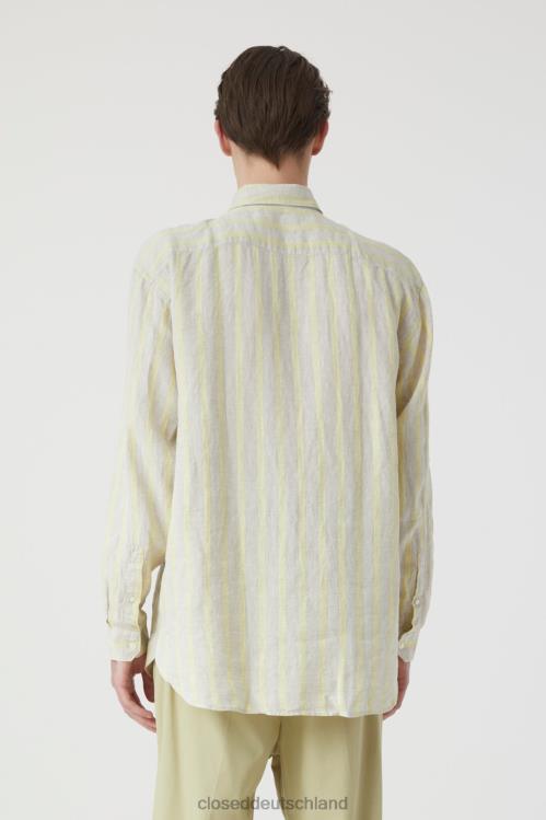 Kleidung gelbe Orchidee 0RP8Z2084 CLOSED Leinenhemd, Hemd Männer