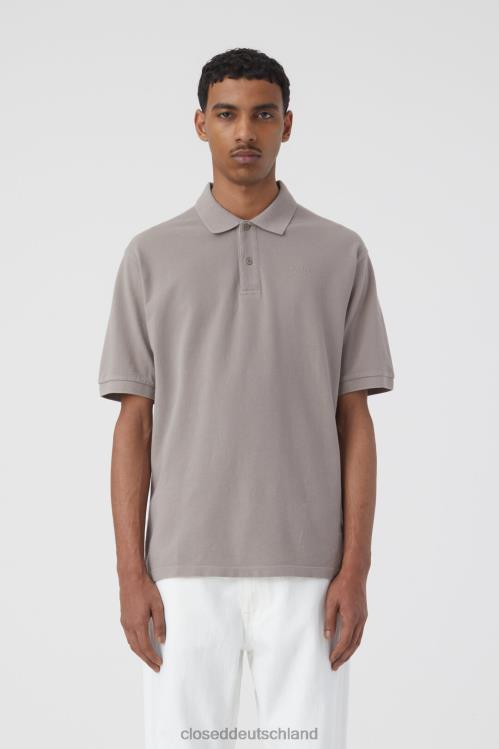 Kleidung graues Furnier 0RP8Z2139 CLOSED Poloshirt mit Stickerei Männer