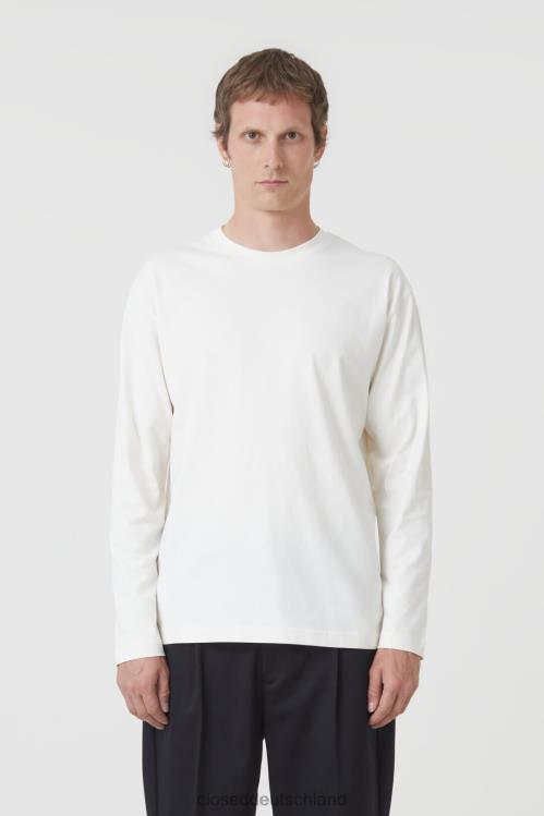 Kleidung naturfarben 0RP8Z1040 CLOSED Bedrucktes Langarmshirt Männer