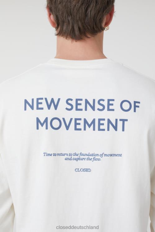 Kleidung naturfarben 0RP8Z1040 CLOSED Bedrucktes Langarmshirt Männer