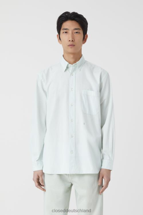 Kleidung saftiges Grün 0RP8Z2096 CLOSED Popeline-Hemd Männer