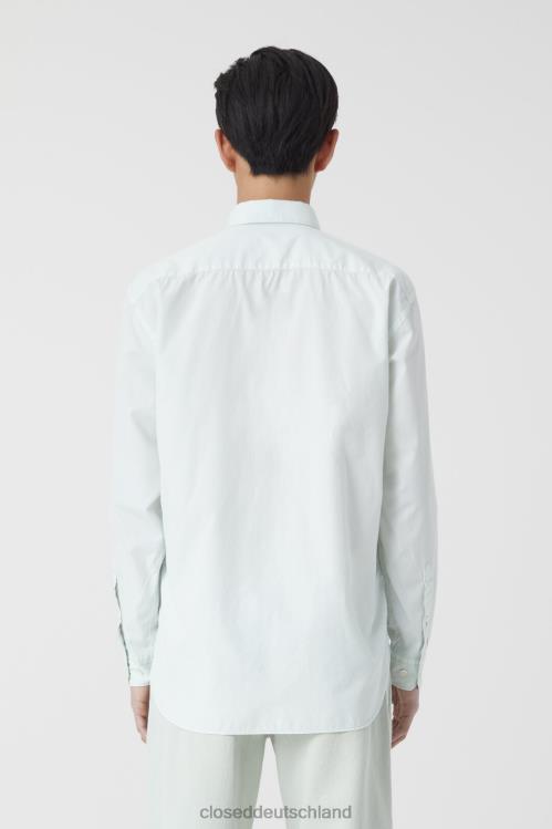 Kleidung saftiges Grün 0RP8Z2096 CLOSED Popeline-Hemd Männer