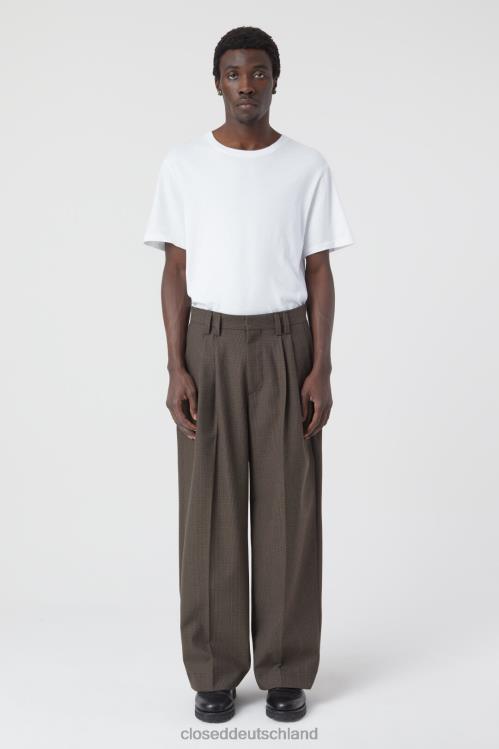 Kleidung Holzkohle 0RP8Z821 CLOSED Hose im Hobart-Stil, weit Männer